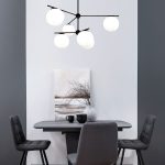 Умный потолочный светильник со стеклянными плафонами 60147/6 черный — изображение 4