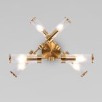 Умный потолочный светильник со стеклянными плафонами 60166/6 латунь — изображение 4