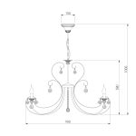 Люстра с хрустальным декором 3305/12 — изображение 4