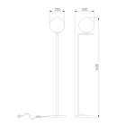 Напольный светильник с плафоном 01214/1 хром — изображение 3