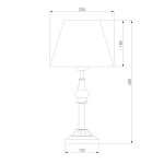 Классическая настольная лампа 01061/1 белый с золотом — изображение 4