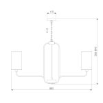 Подвесная люстра с абажурами 60128/8 хром — изображение 7