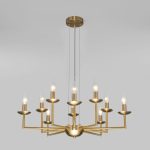 Классическая подвесная люстра 60150/10 латунь