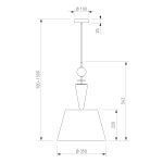 Подвесной светильник с декором из керамики 104014 — изображение 4