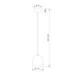 Подвесной светильник со стеклянным плафоном ручной работы 1_101 — изображение 5