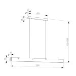 Подвесной светодиодный светильник из алебастра 604053 LED латунь/ алебастр — изображение 3