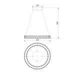 Светодиодная люстра с хрусталем 90023/1 хром — изображение 8
