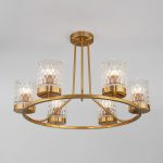 Потолочная люстра со стеклянными плафонами 60127/6 латунь — изображение 2