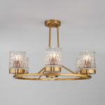 Потолочная люстра со стеклянными плафонами 60127/6 латунь — изображение 5