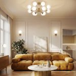 Потолочный светильник со стеклянными плафонами 502002/12 латунь — изображение 2