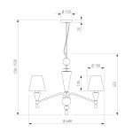 Умная люстра с декором из керамики 101014/6 — изображение 6